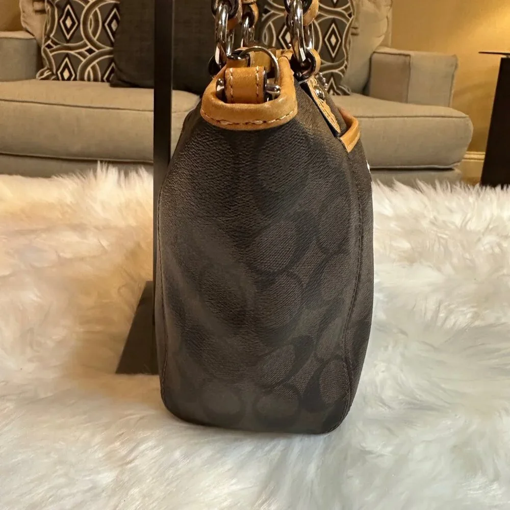 ❌SOLD❌Coach Signature Coated Canvas/Leather Tote Bag - Picture 5 of 11